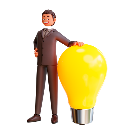Bussinesman get an idea  3D Icon