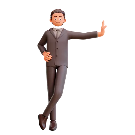 Personagem De Empresario Agindo De Maneira Legal 3D Illustration