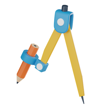 Bússola de lápis  3D Icon