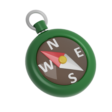 Bússola verde  3D Icon