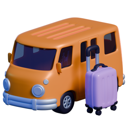 Busway Transport  3D Icon