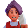 male butcher emoji 3d