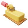 3d butter cube emoji