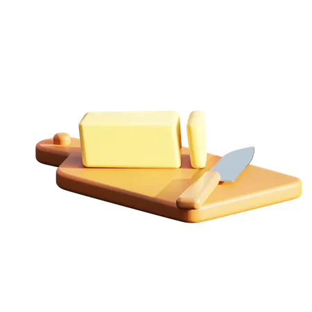 Butter Cutting  3D Icon