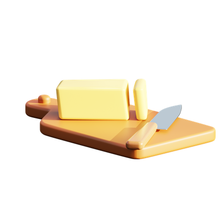 Butter Cutting  3D Icon