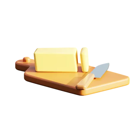 Butter Cutting  3D Icon