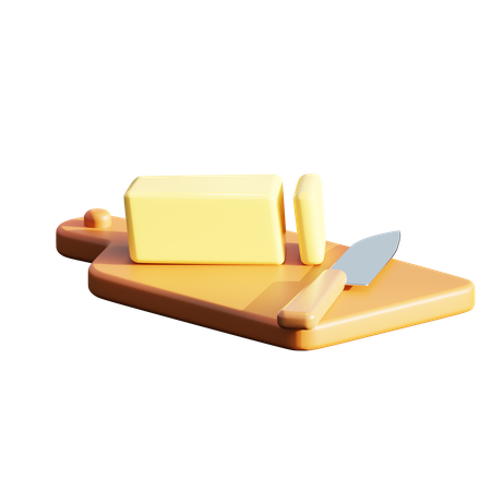 Butter Cutting  3D Icon
