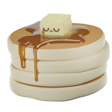 Butter Pancake  3D Icon
