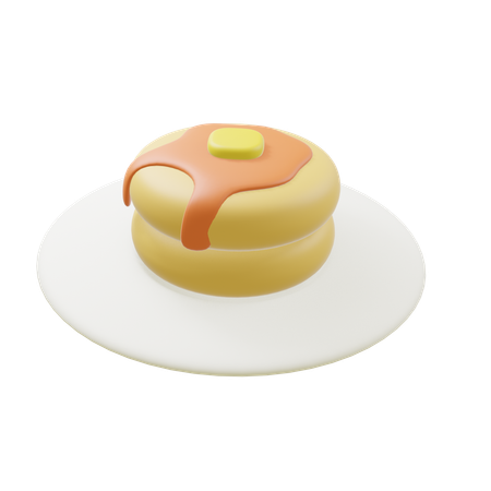 Butter Pancakes  3D Icon