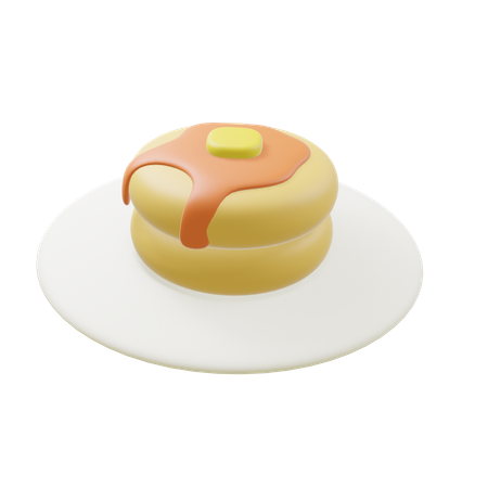 Butter Pancakes  3D Icon