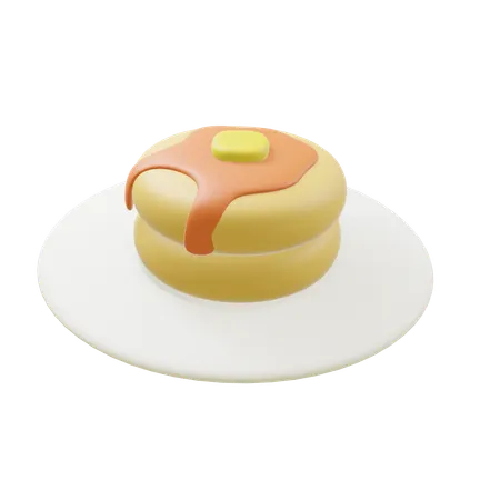 Butter Pancakes  3D Icon
