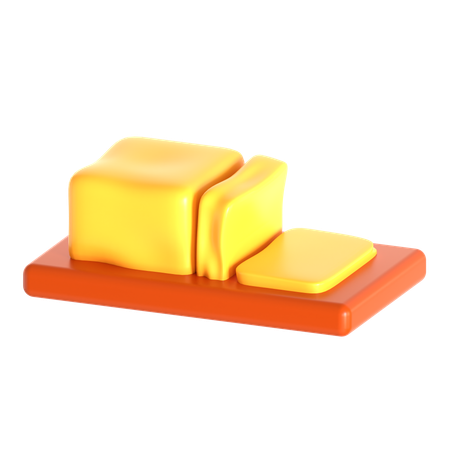 バタースライス  3D Icon
