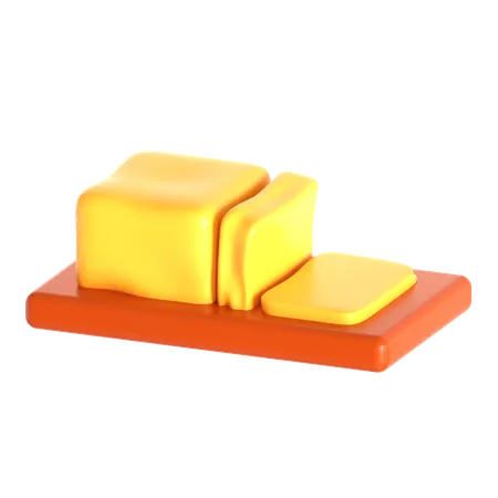 Butter Slices  3D Icon