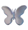 Butterfly Abstract Shape Icon 3 D