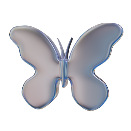 Butterfly Abstract Shape Icon 3 D  3D Icon