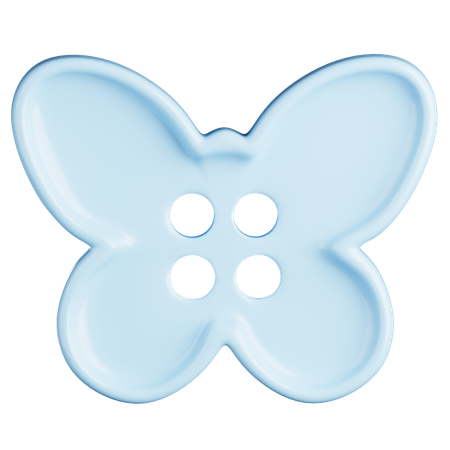 Butterfly Button  3D Icon
