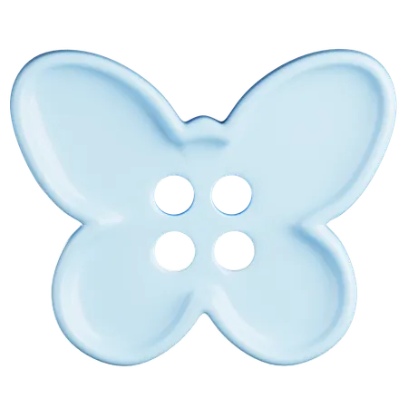 Butterfly Button  3D Icon