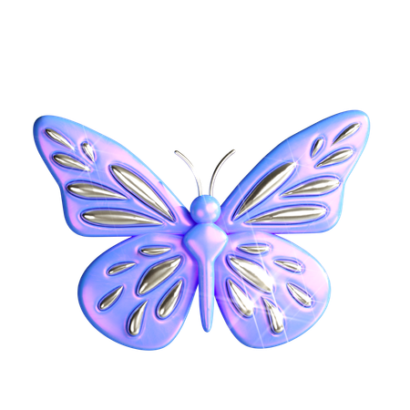 Butterfly Holographic  3D Icon
