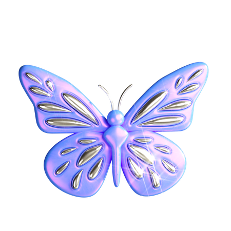 Butterfly Holographic  3D Icon