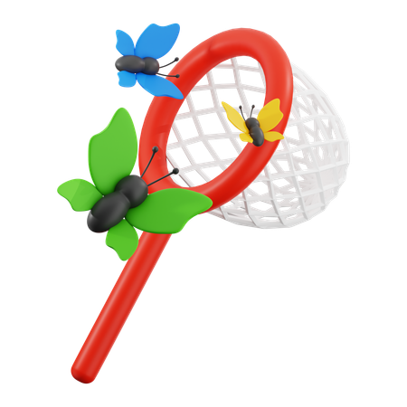 Butterfly Net  3D Icon