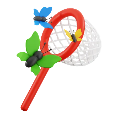 Butterfly Net  3D Icon