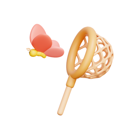 Butterfly Net  3D Icon