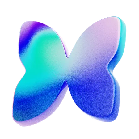 Butterfly Shape  3D Icon