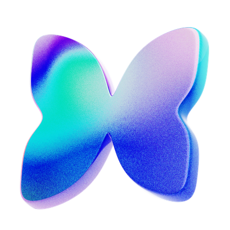 Butterfly Shape  3D Icon