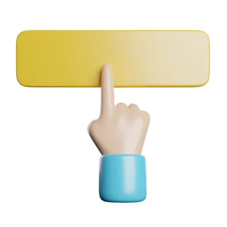 Button Hand Gesture 3D Icon
