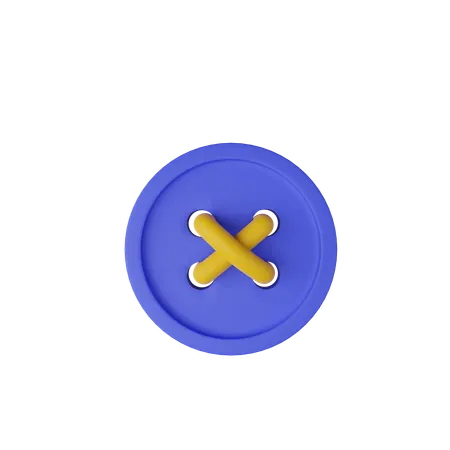 Button And Thread For Sewing  3D Icon