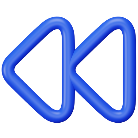 Button Rewind  3D Icon