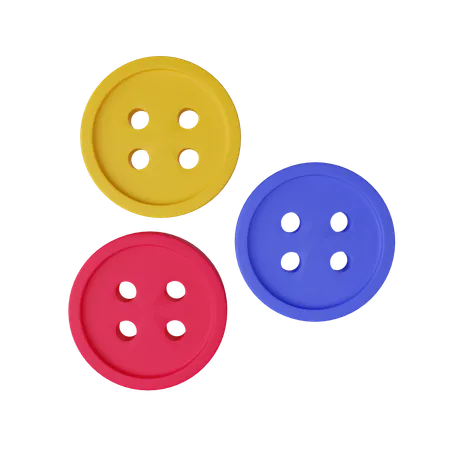 Buttons For Sewing  3D Icon