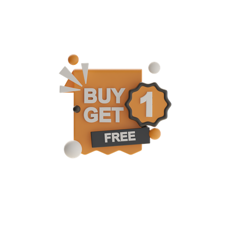 Buy 1 Get 1 Badge  3D Icon