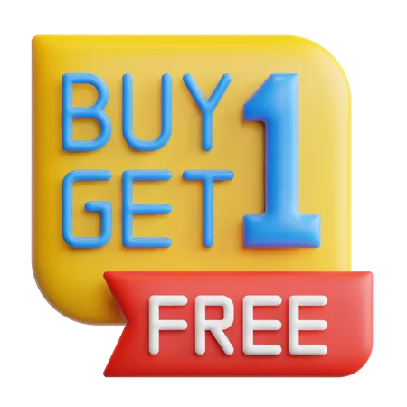 Buy 1 Get 1 Free  3D Icon