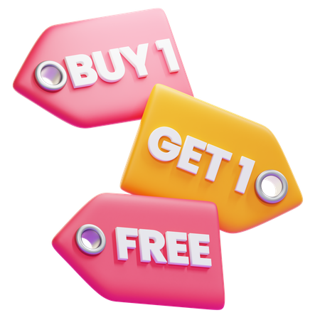 BUY 1 GET 2  3D Icon