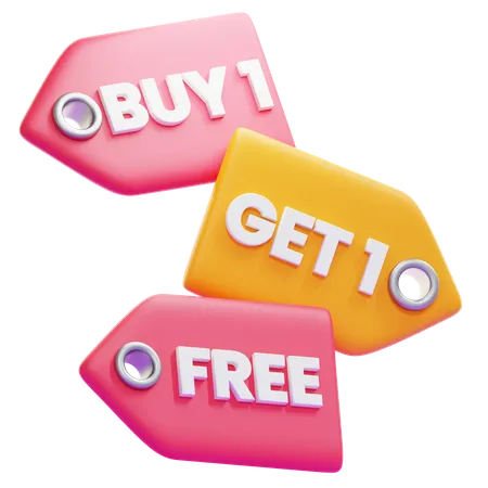 BUY 1 GET 2  3D Icon