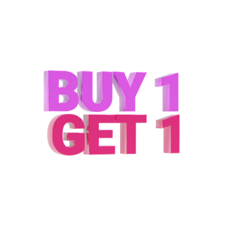 Buy 1 get 1  3D Icon