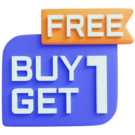 Buy 1 Get 1  3D Icon