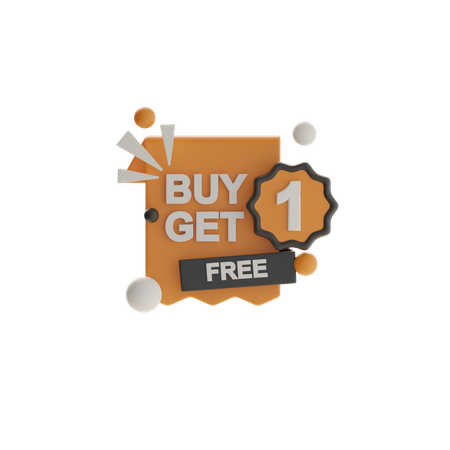 Buy 1 Get 1 Badge  3D Icon