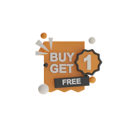 Buy 1 Get 1 Badge  3D Icon