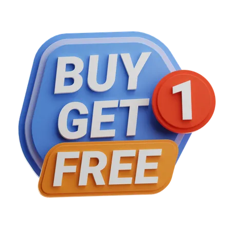 Buy 1 Get 1 Free  3D Icon