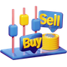 buy and sell emoji 3d