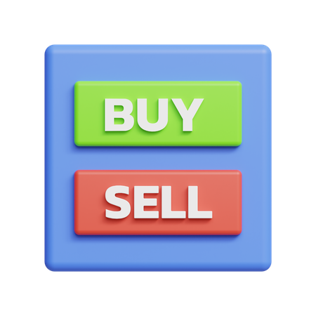 Buy And Sell Button  3D Icon