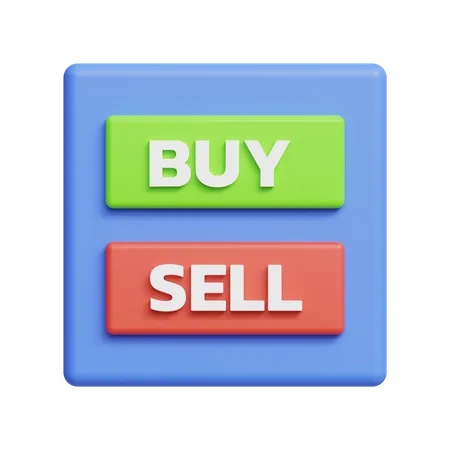 Buy And Sell Button  3D Icon