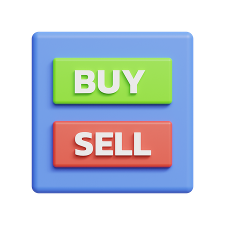 Buy And Sell Button 3D Icon