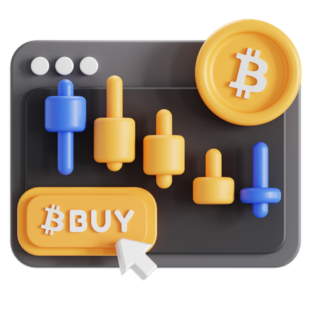 Buy bitcoin  3D Icon