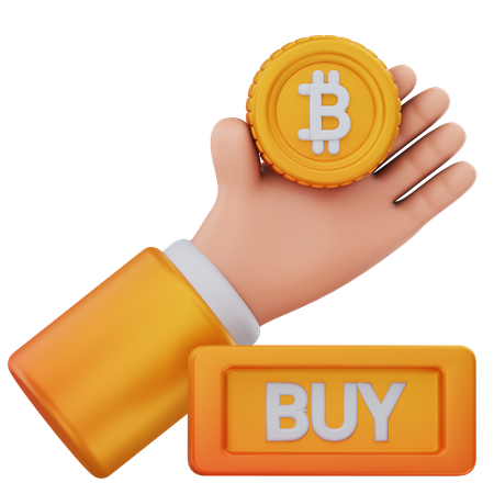Buy Bitcoin  3D Icon