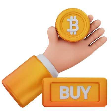 Buy Bitcoin  3D Icon