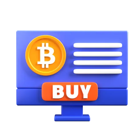 Buy Bitcoin  3D Icon