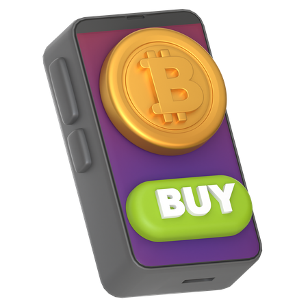 Buy Bitcoin  3D Icon